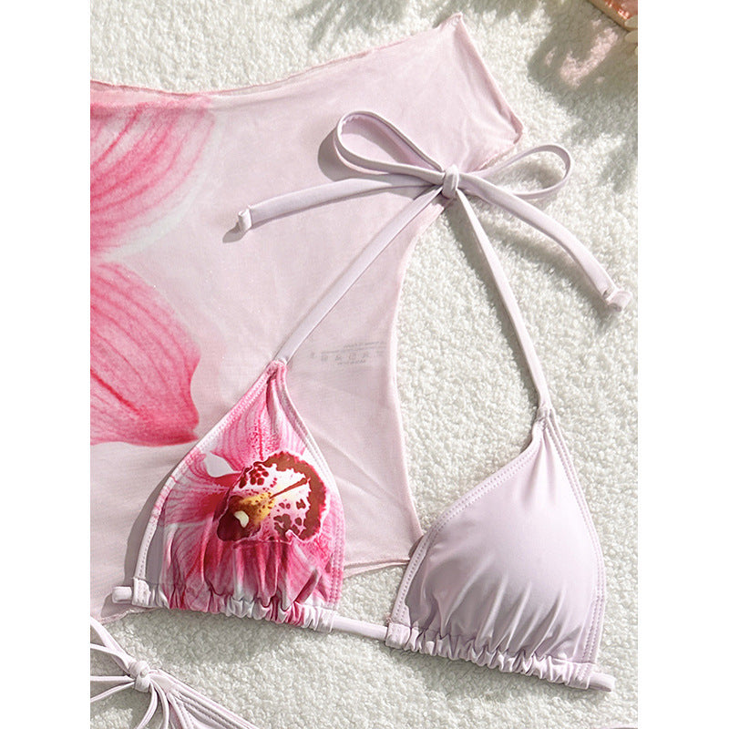 Women's bikini set with floral overlay StylebySassy