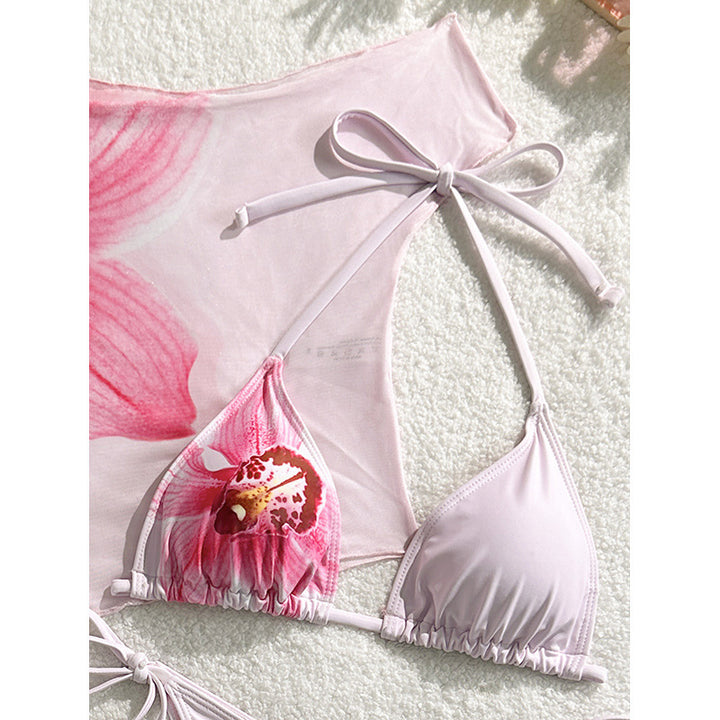 Women's bikini set with floral overlay StylebySassy