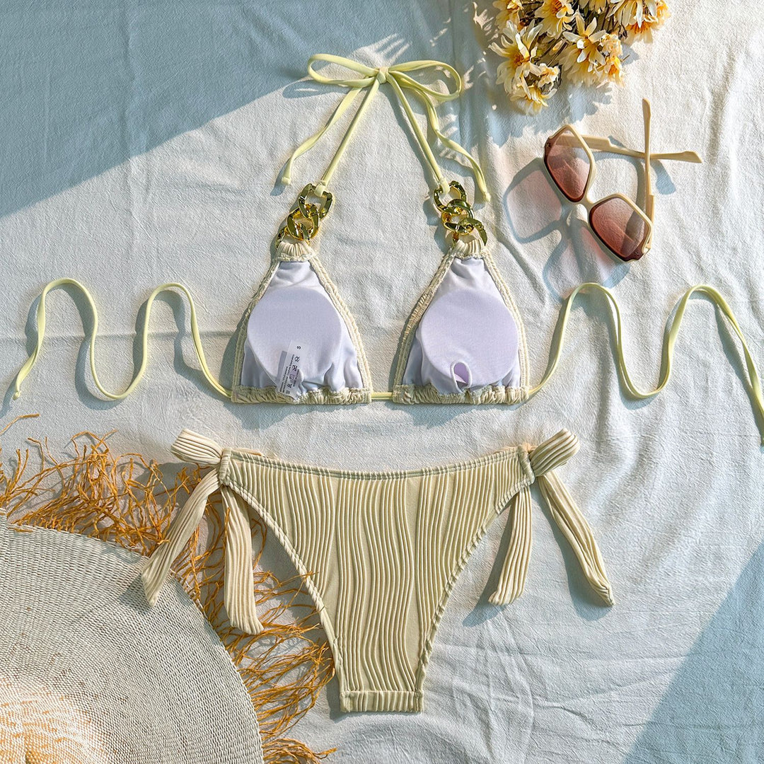 Women's Triangle Bikini with sophisticated chain details StylebySassy