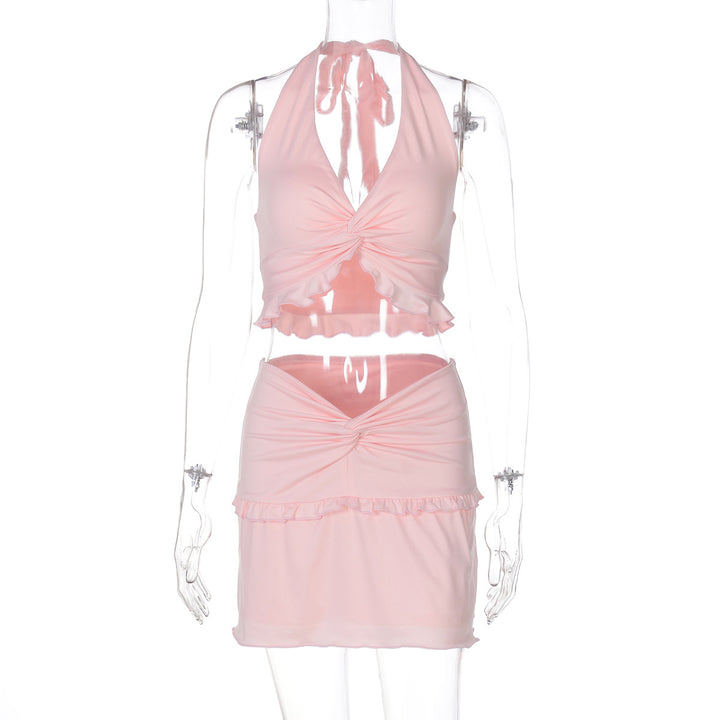 Ladies Two-Piece Set with Ruffled Skirt StylebySassy