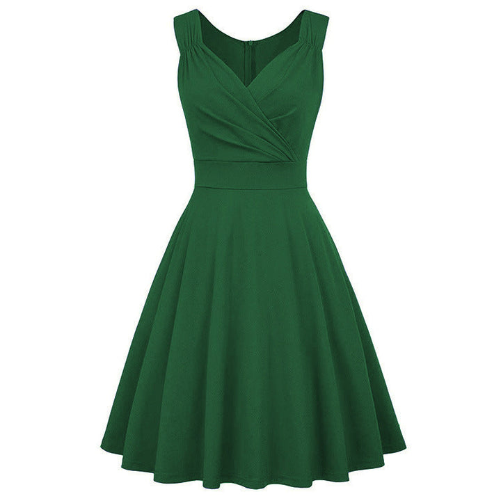 Women A-line dress with elegant wrap design and fitted silhouette StylebySassy