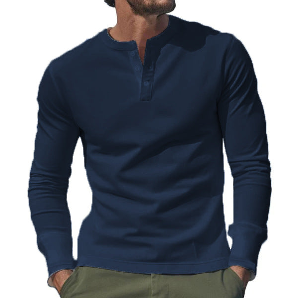 Men's long-sleeve shirt with button placket and slim fit StylebySassy