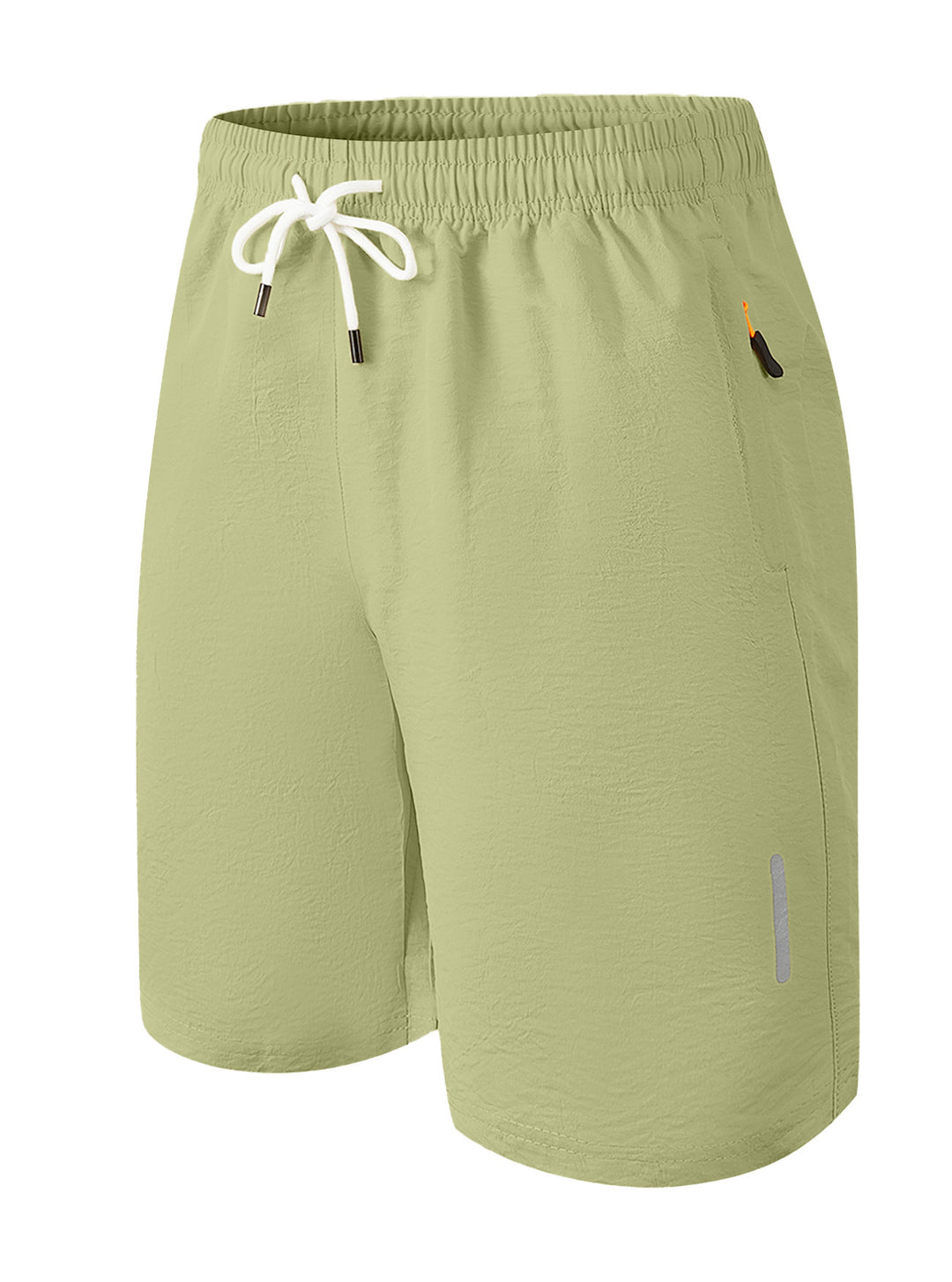 Men's nan ultralight quick-drying sports and swim shorts with elastic waistband drawstring zipper pocket and reflective detail StylebySassy