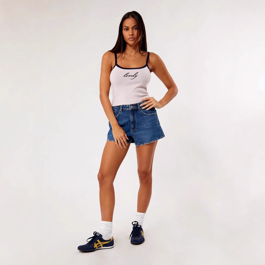 Women's Fitted Crop Top with Elegant Print StylebySassy