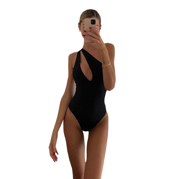 Women High-Cut One-Piece with Asymmetrical Design StylebySassy