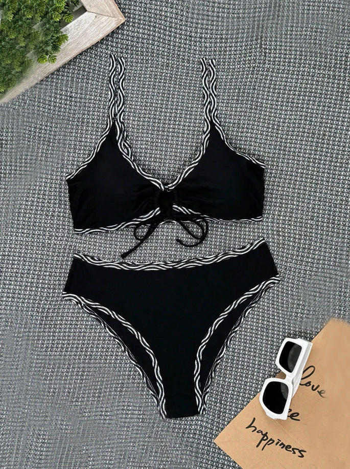 Women's Triangle Bikini with Fashionable Leopard Print StylebySassy