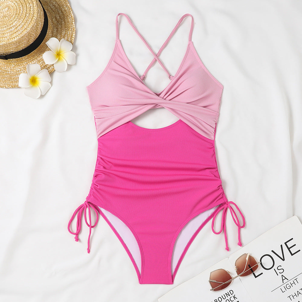 Women's One-Piece Swimsuit with Exciting Cut-Out and Adjustable Straps StylebySassy