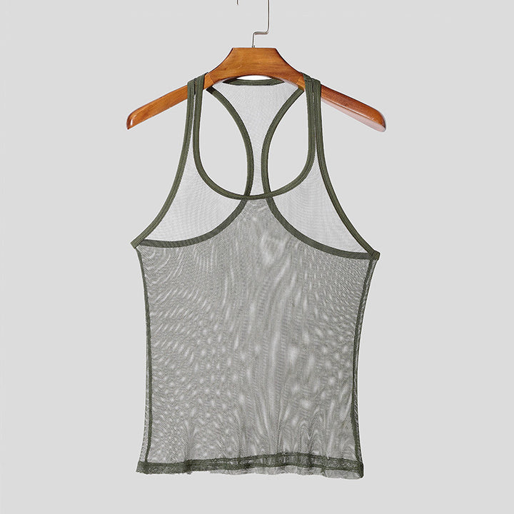 Unisex nan breathable mesh top with sporty back piece and elastic hem StylebySassy