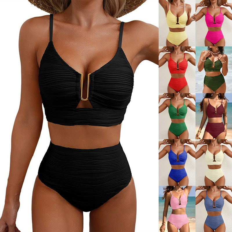 Ladies High-Cut Bikini with Ruffles StylebySassy