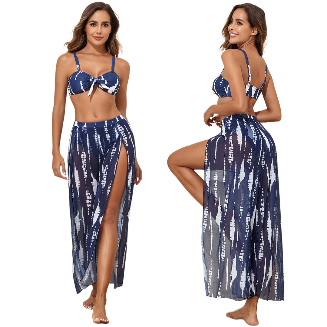 Women's High-Waisted Bikini Set with Playful Knot Detail StylebySassy