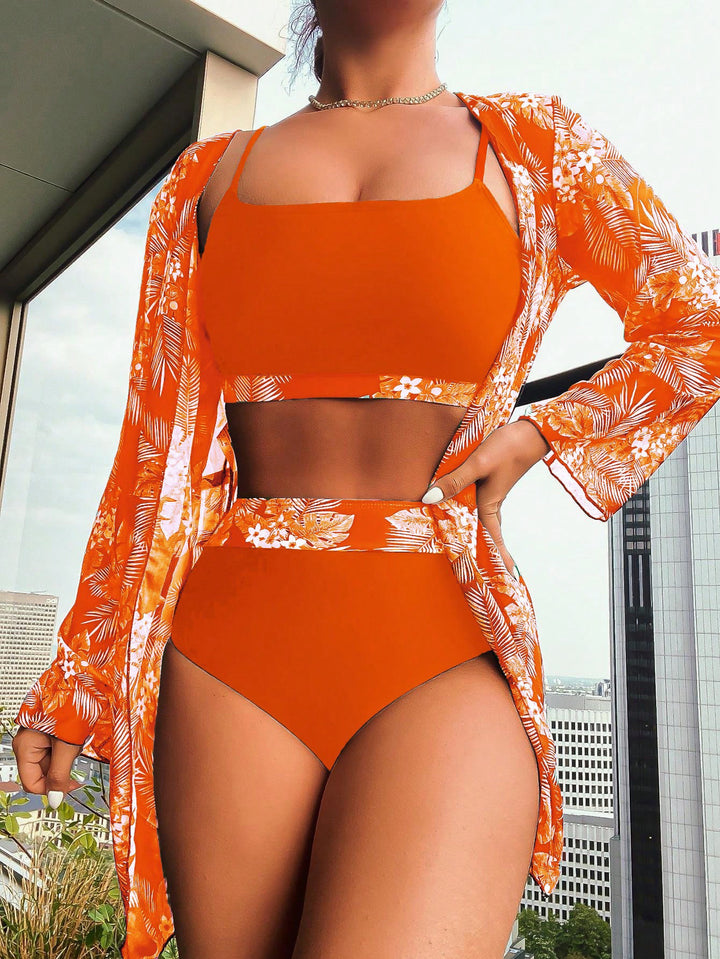 Ladies Refined Bikini Set with Transparent Wrap StylebySassy