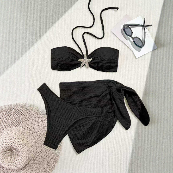 Ladies bandeau bikini with stylish wrap towel StylebySassy
