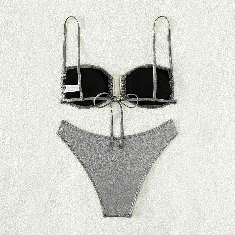 Women's sparkling bikini with adjustable straps and elegant detail StylebySassy