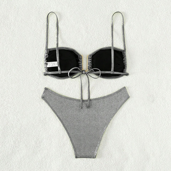 Women's sparkling bikini with adjustable straps and elegant detail StylebySassy
