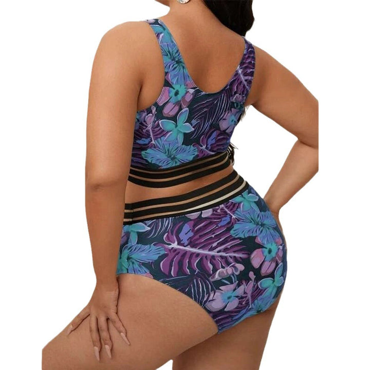 Women's Colorful Patterned Bikini with Wide Underbust Band StylebySassy