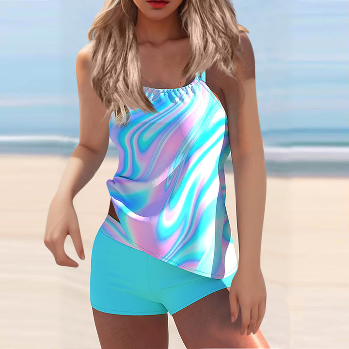 Women's Sporty Tankini Set with Stylish Top and Comfortable Shorts StylebySassy