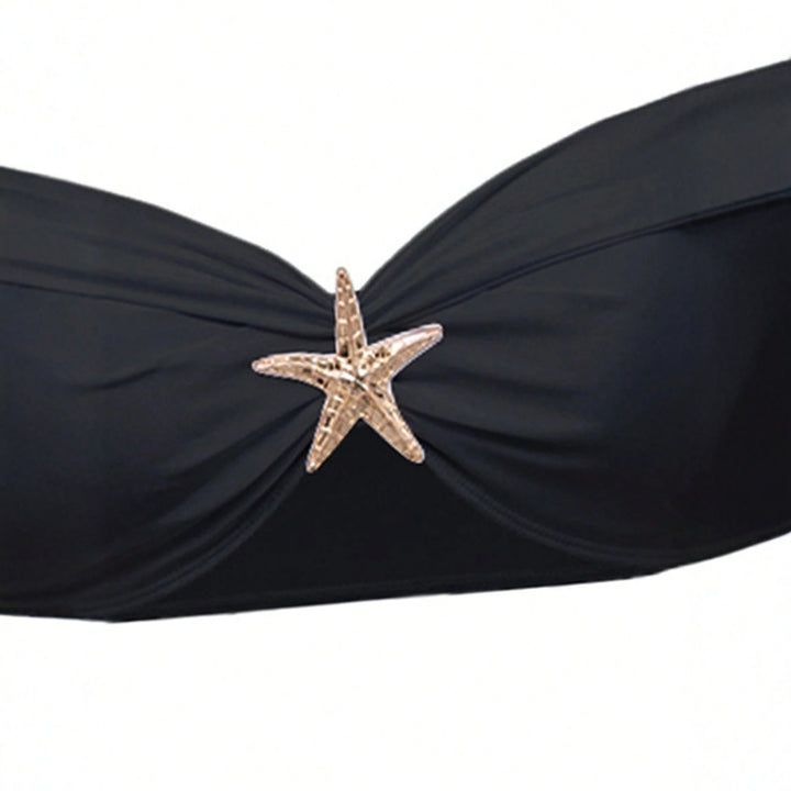 Ladies bikini set with wrap skirt and elegant jewelry details StylebySassy