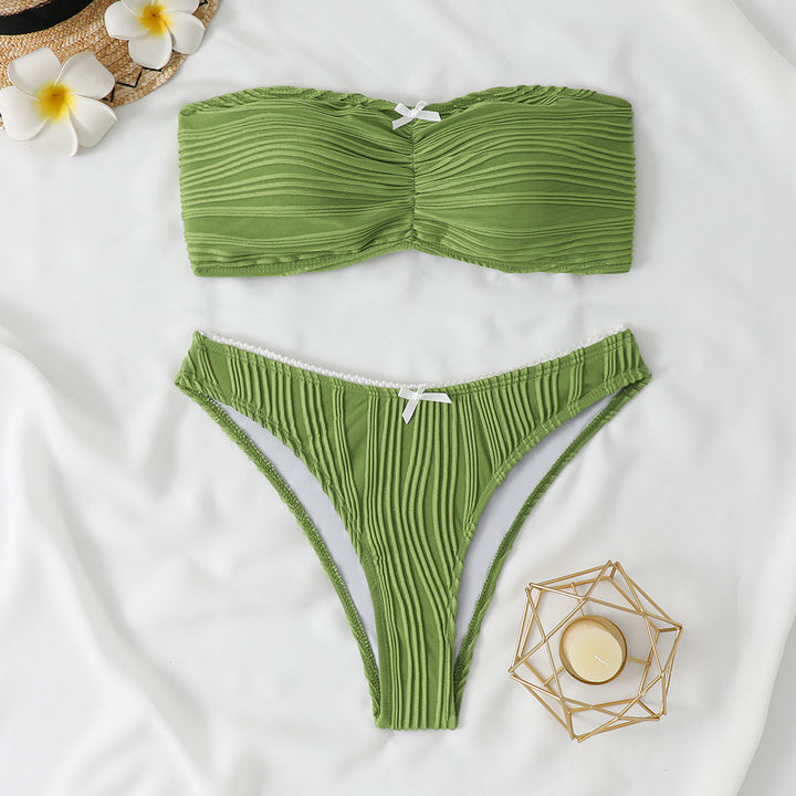 Women's Bandeau Bikini with decorative Ruffles StylebySassy
