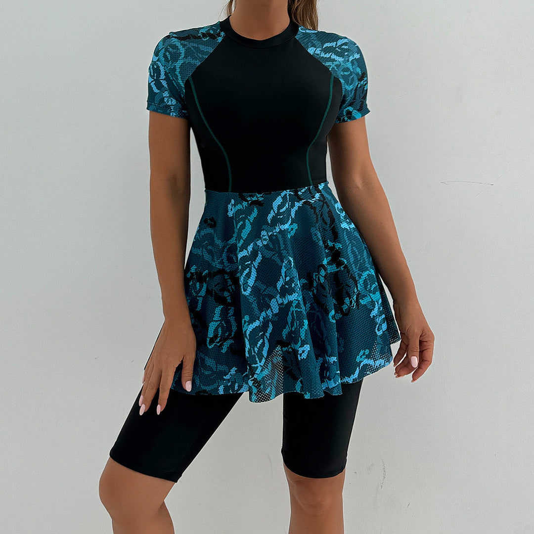 Women's sporty swimwear with covering skirt StylebySassy