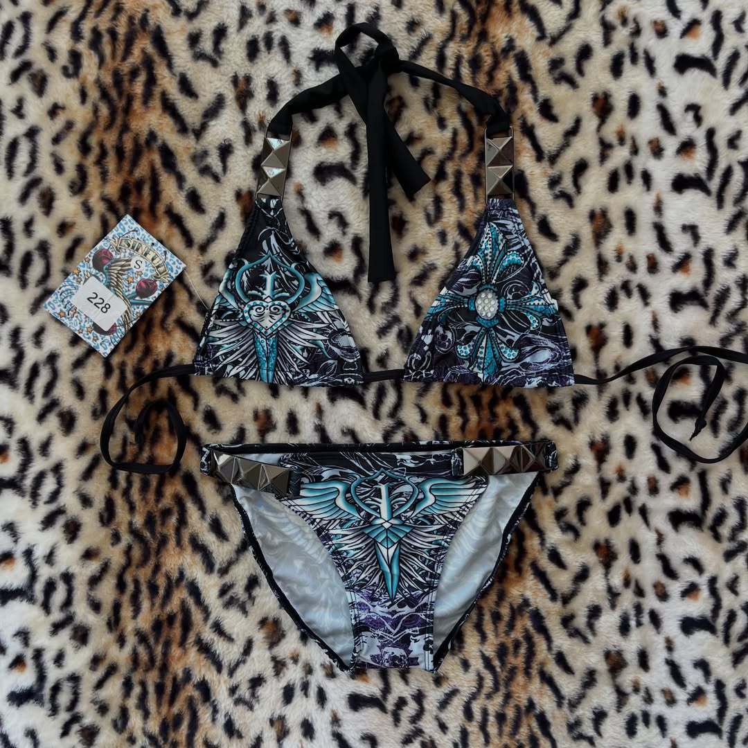 Women's Triangle Bikini with Creative Pattern StylebySassy