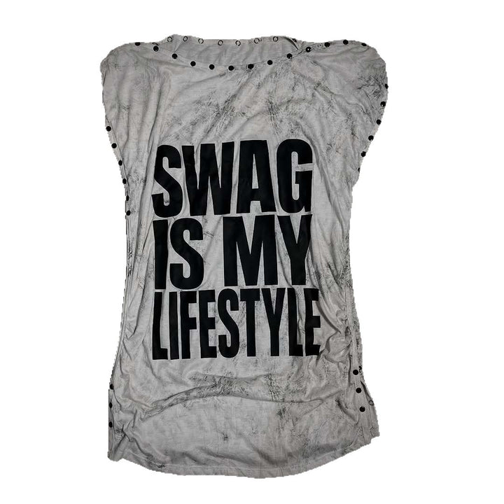 Women's Oversized Shirt with Statement Print StylebySassy