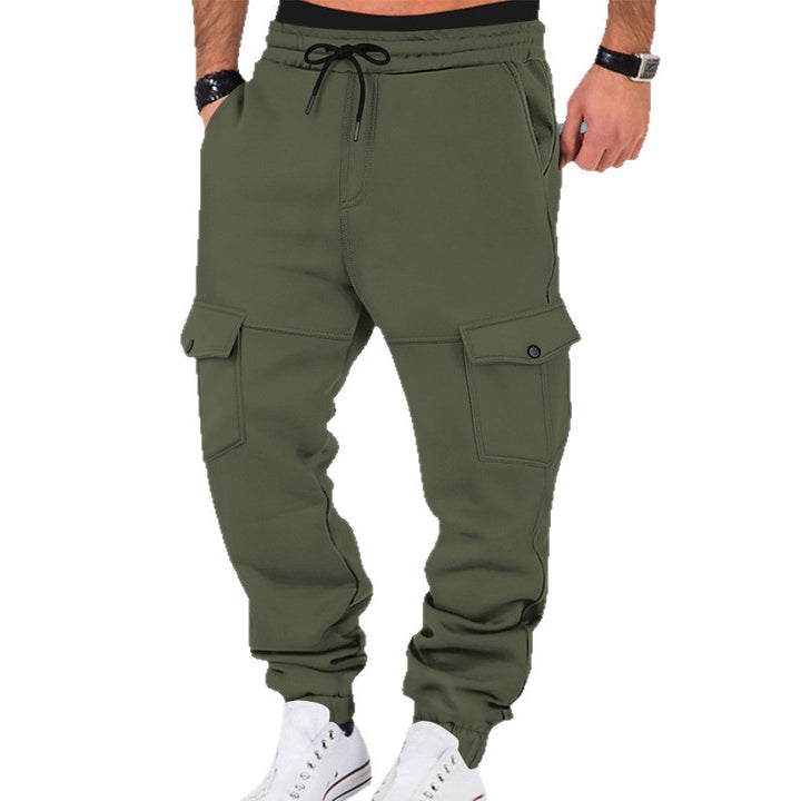 Men's urban utility jogpants made of cotton blend with elastic waistband, flap pockets, and reinforced knee areas StylebySassy