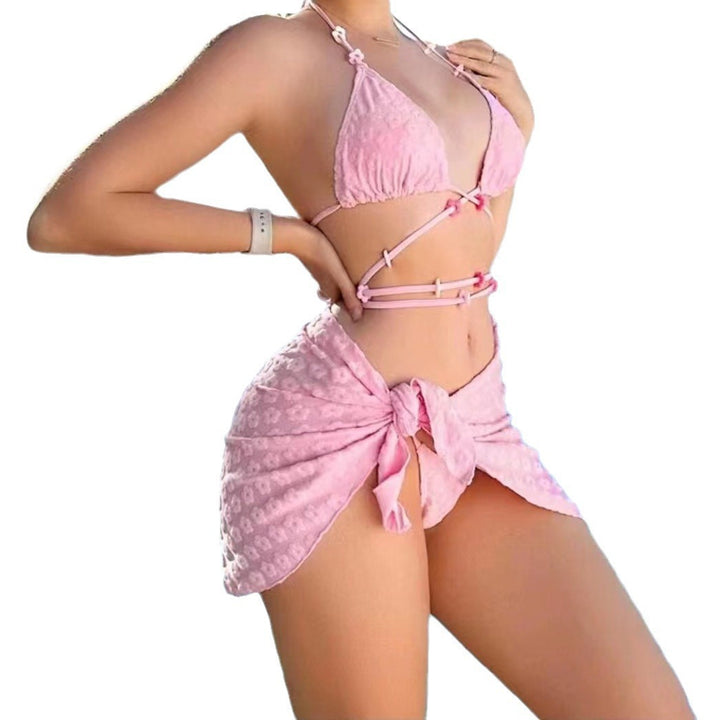 Women’s Bikini Set with Innovative Wrap Skirt StylebySassy