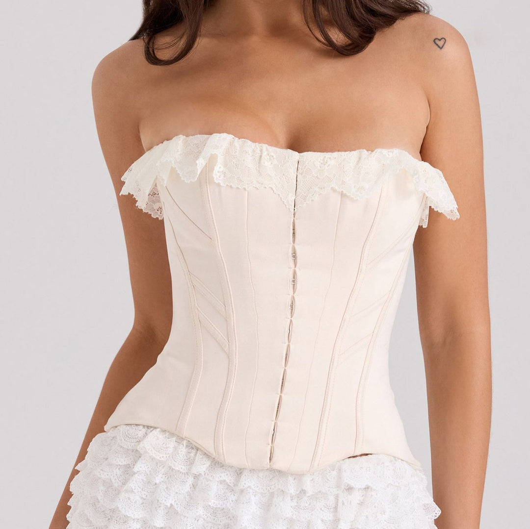 Women’s corset top with ruffled shorts StylebySassy