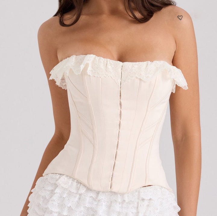 Women’s corset top with ruffled shorts StylebySassy