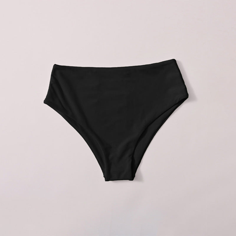 Women's High-Cut Bikini Bottom with Elegant Waistband StylebySassy