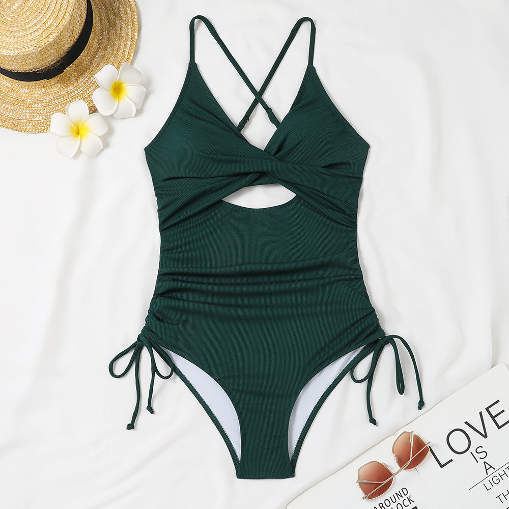 Women's One-Piece Swimsuit with Exciting Cut-Out and Adjustable Straps StylebySassy