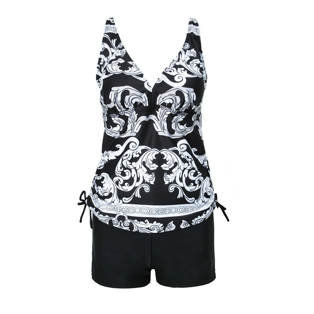 Women's Athletic Swimsuit with Decorative Top StylebySassy