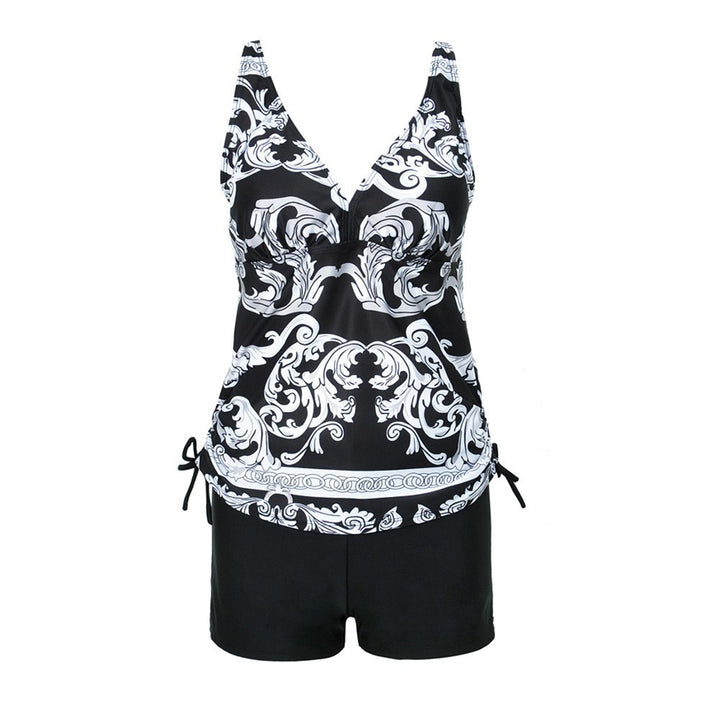 Women's Athletic Swimsuit with Decorative Top StylebySassy