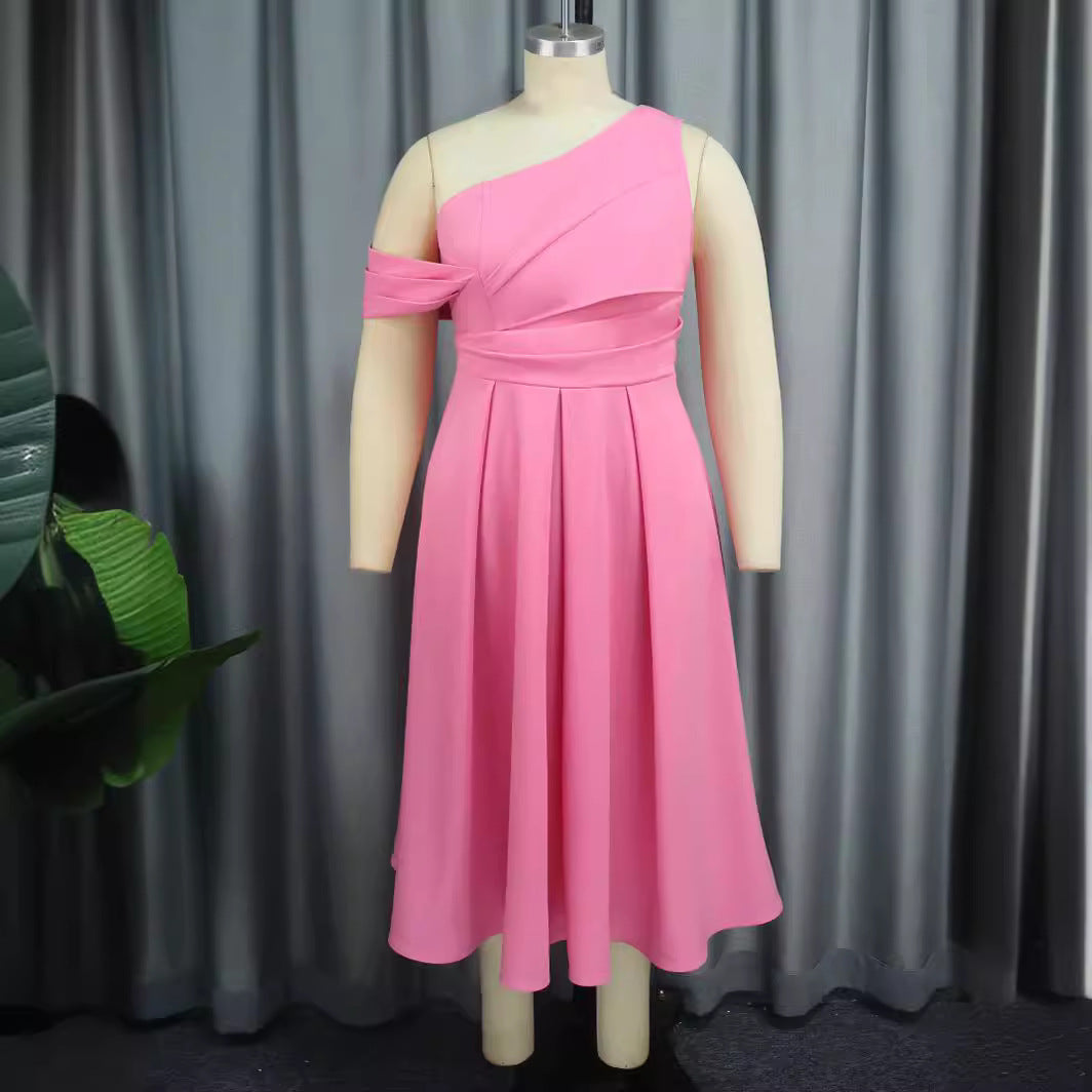 Women’s evening dress with asymmetric cut and elegant top StylebySassy
