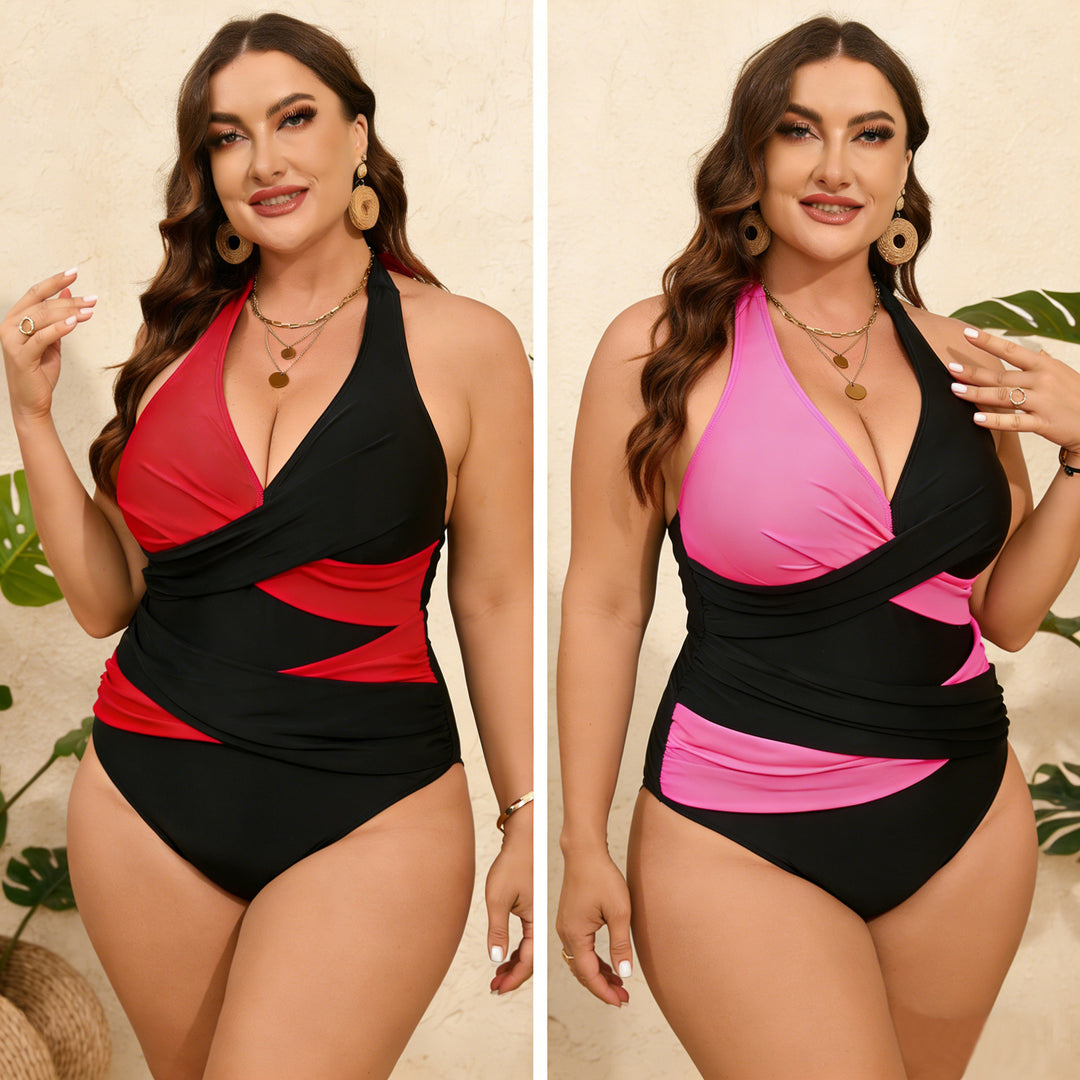 Women's One-Piece Swimsuit with Elegant Wrap Design StylebySassy