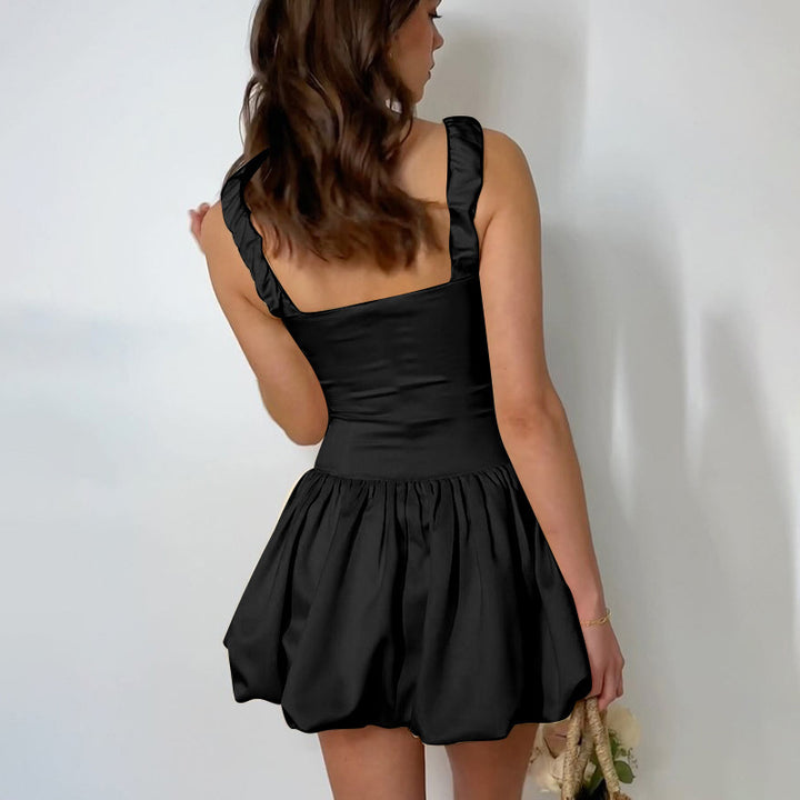 Women's mini dress with voluminous skirt and ruffle details StylebySassy