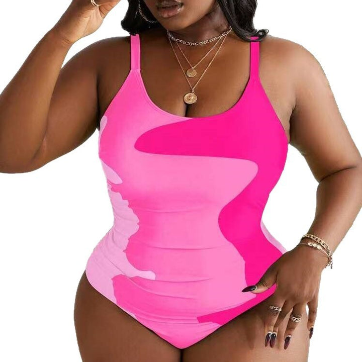Women's One-Piece Swimsuit with Modern Camouflage Design StylebySassy