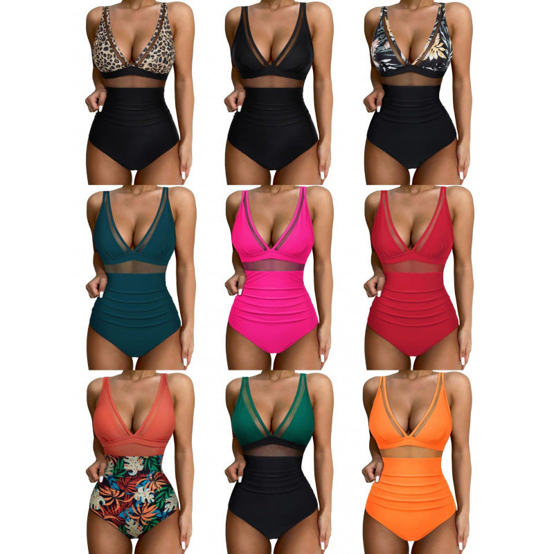 Women High-Cut Swimsuit with Fashionable Cut-Out StylebySassy