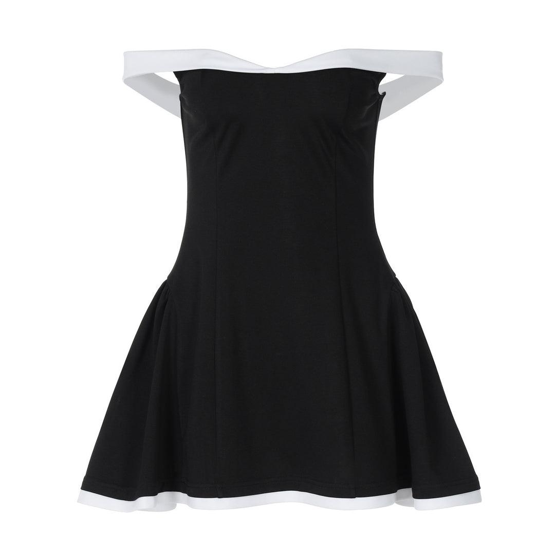 Women Off-the-Shoulder Evening Dress with Flared Skirt StylebySassy