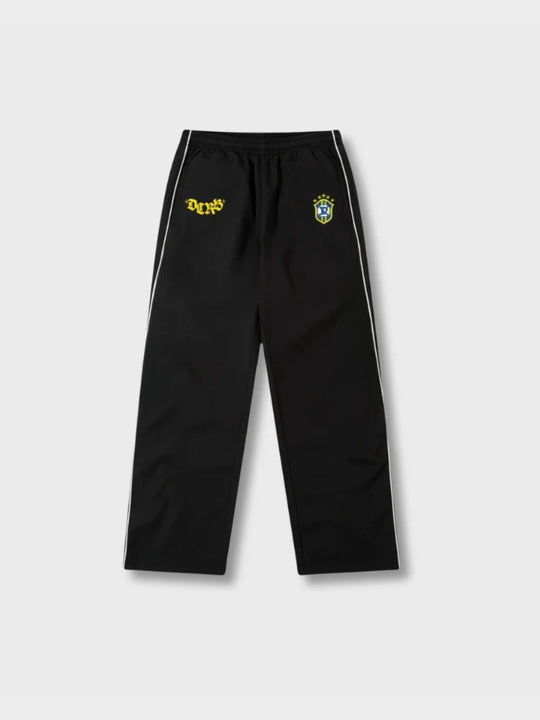 Men's sporty jogging pants with elastic waistband, side contrast piping, and straight cut StylebySassy