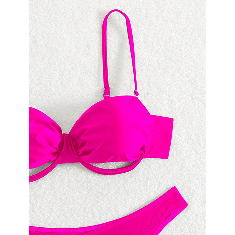 Women's bikini set with elegant underwire top and high leg cut StylebySassy