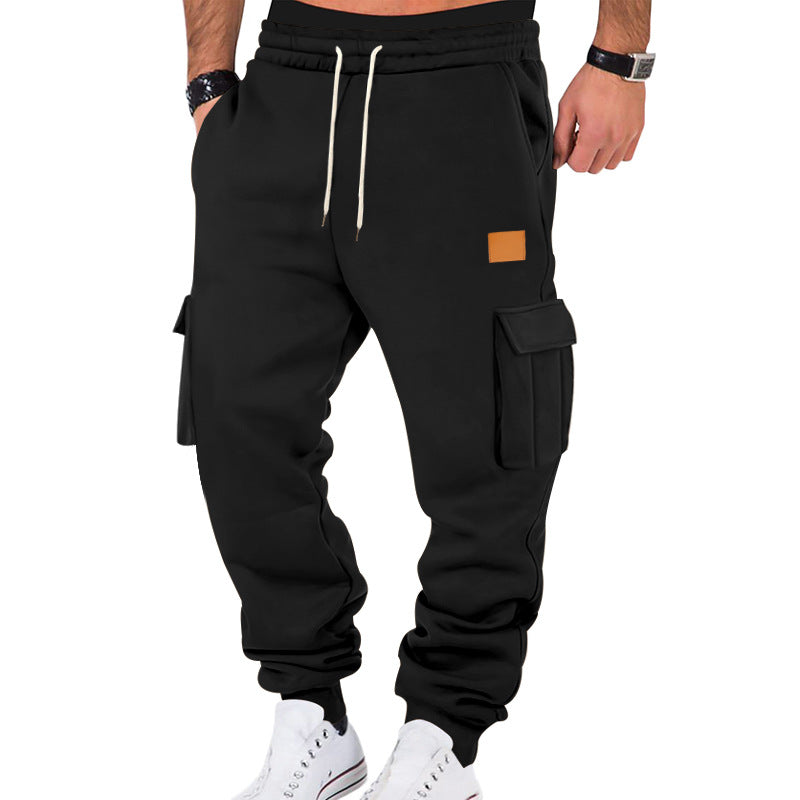 Men's nan urban Cargo Jogger made of soft sweat fabric, elastic waistband, drawstring and appliquéd flap pockets StylebySassy