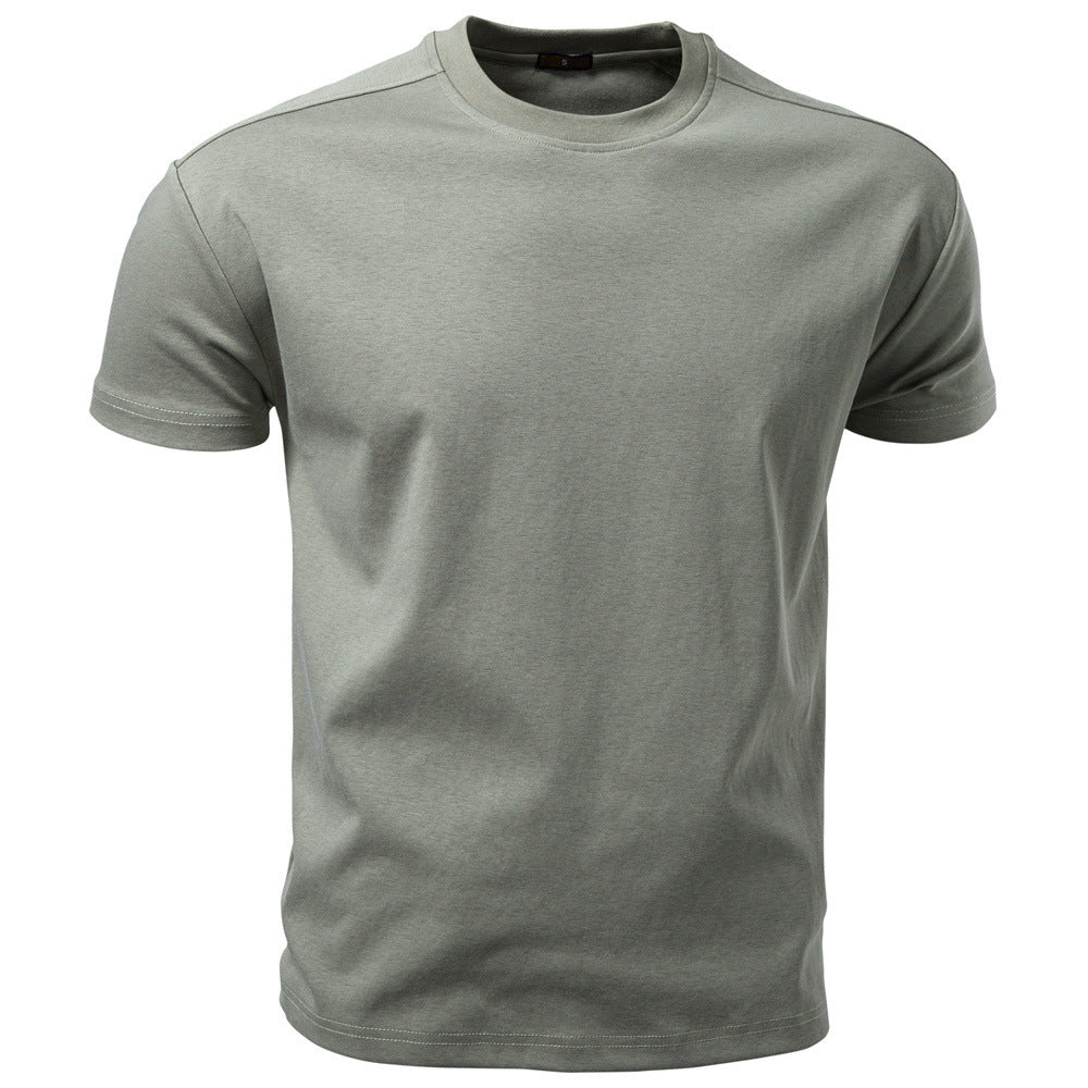 Men's nano classic cotton jersey round neck shirt with reinforced collar StylebySassy