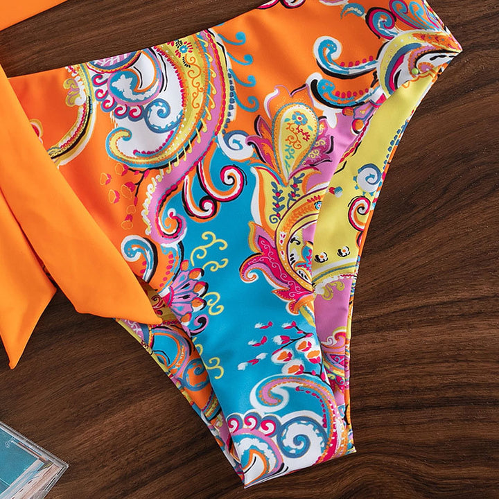Ladies one-sided bikini with playful wrap waistband StylebySassy