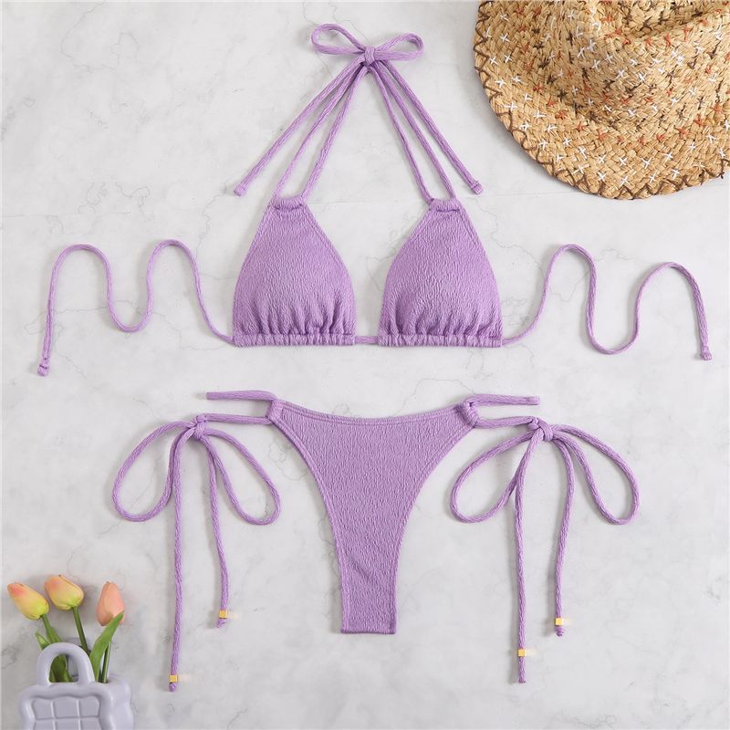 Women's Triangle Bikini Set with Adjustable Ties StylebySassy