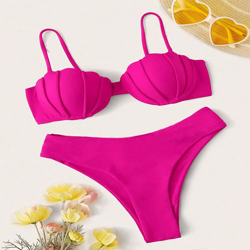 Women's bikini set with padded top and high-cut bottom StylebySassy