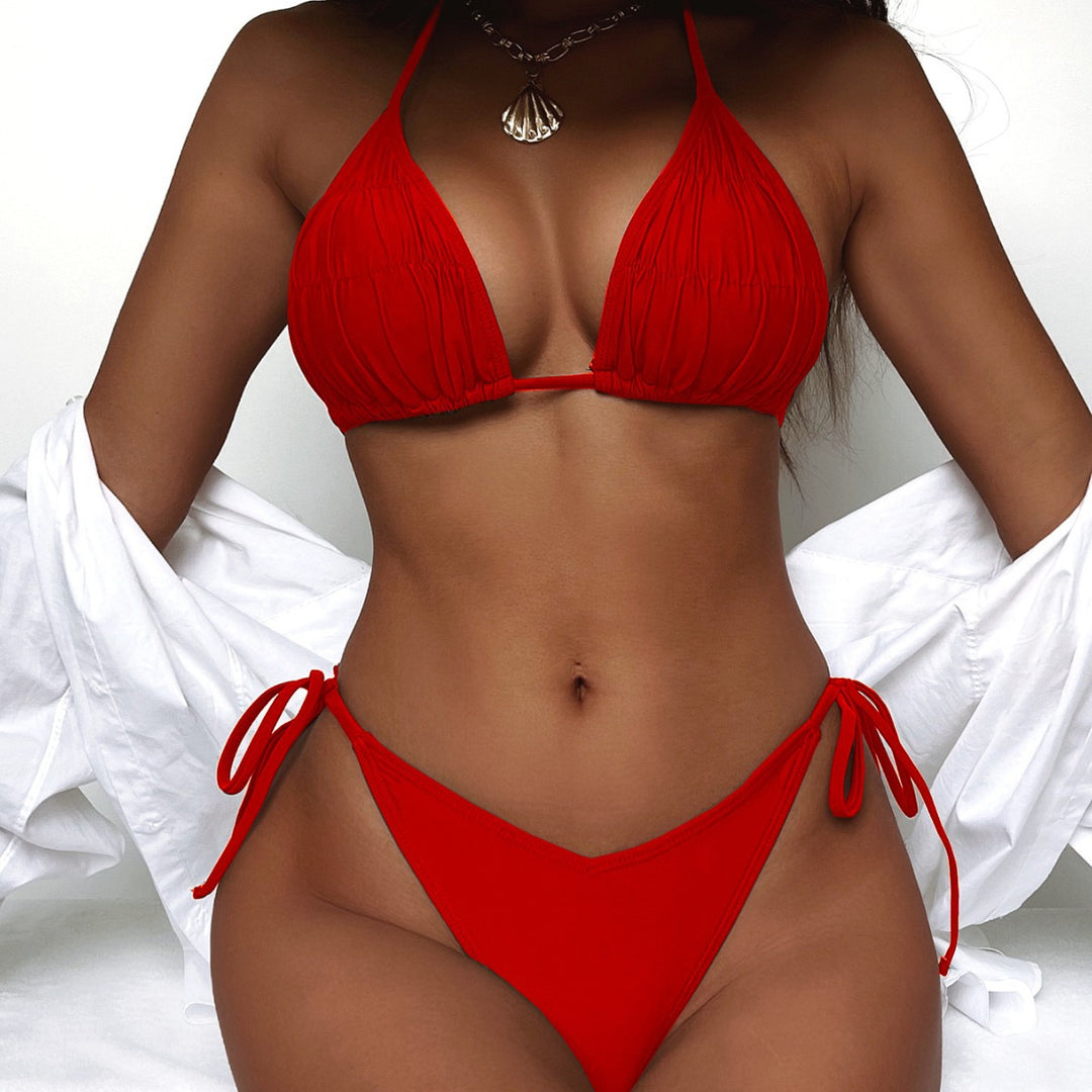 Women’s Triangle Bikini with fine ruffle detail StylebySassy