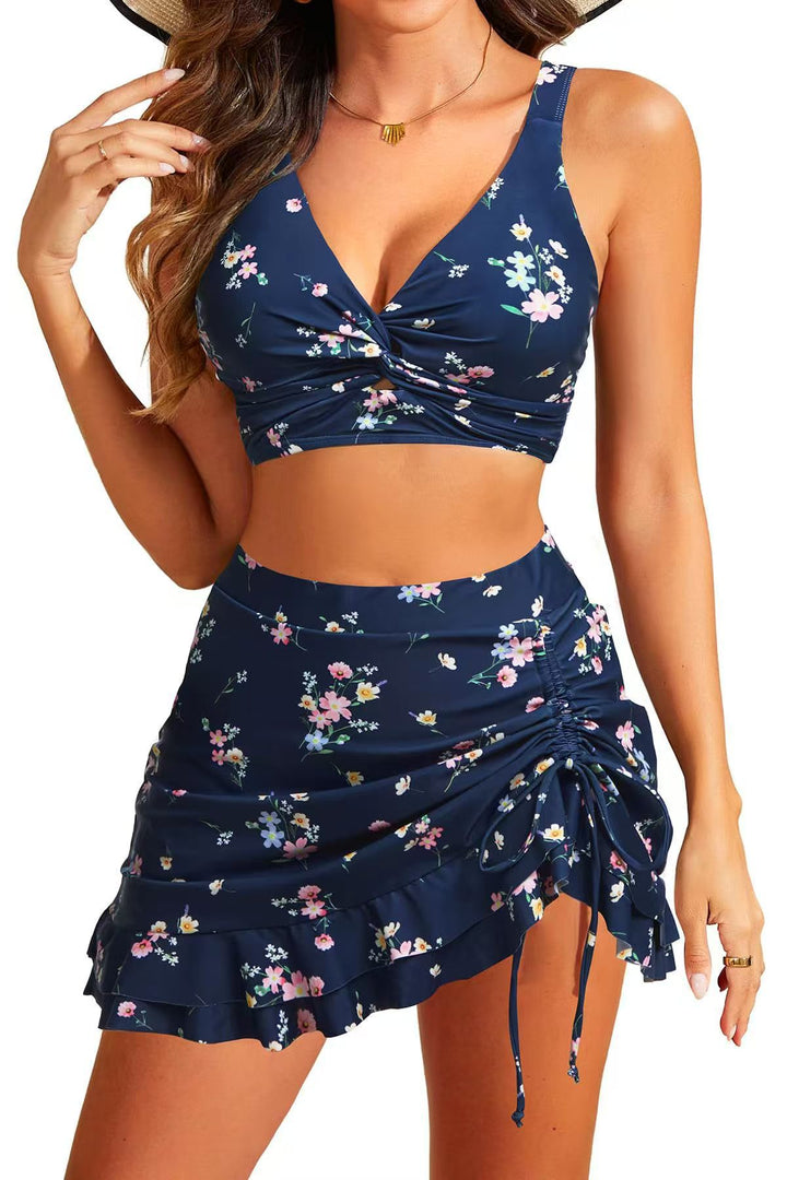 Women's Bikini Set with Elaborate Ruffled Hem StylebySassy