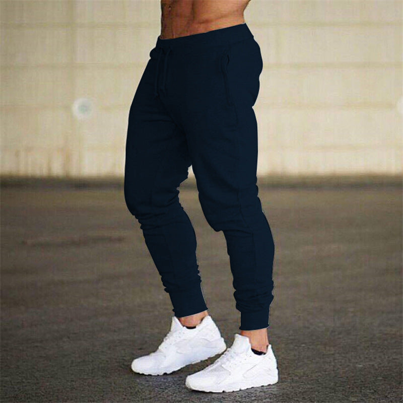 Men's tapered performance-oriented joggers with elastic waistband and ribbed ankle cuffs StylebySassy