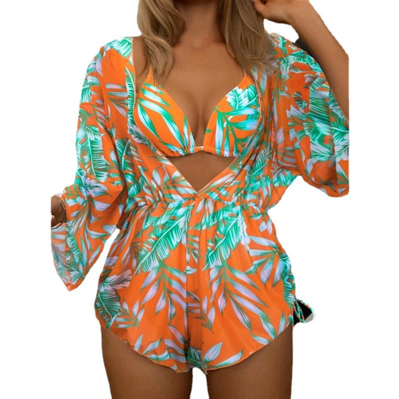 Women Reversible Beachwear with Floral Kimono and Bikini StylebySassy
